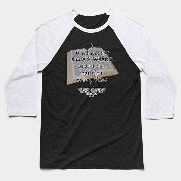 Acts 5:29 Baseball T-Shirt by rareclass